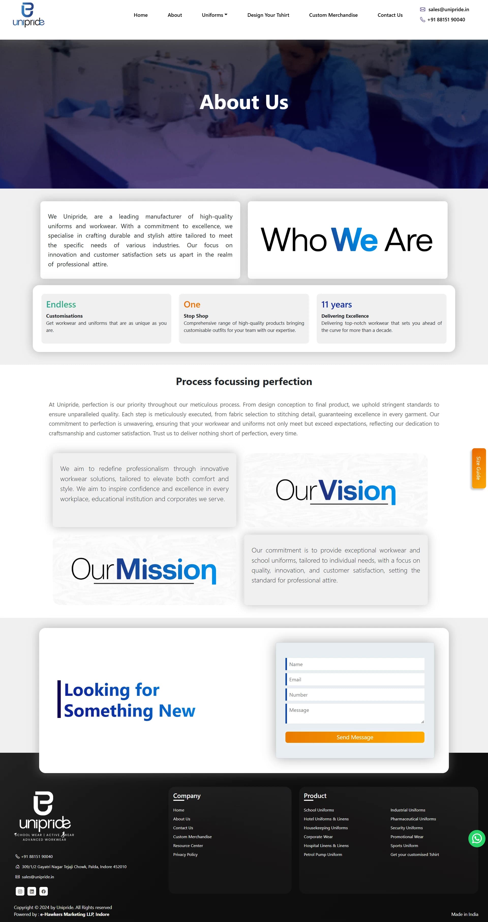 Unipride Portfolio Website screenshot 3