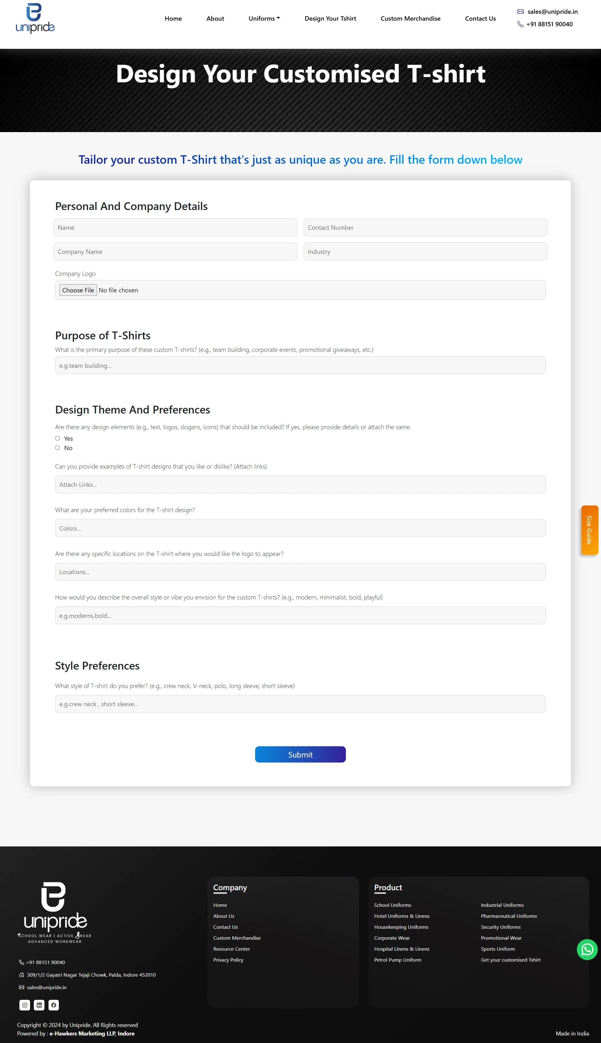 Unipride Portfolio Website screenshot 4