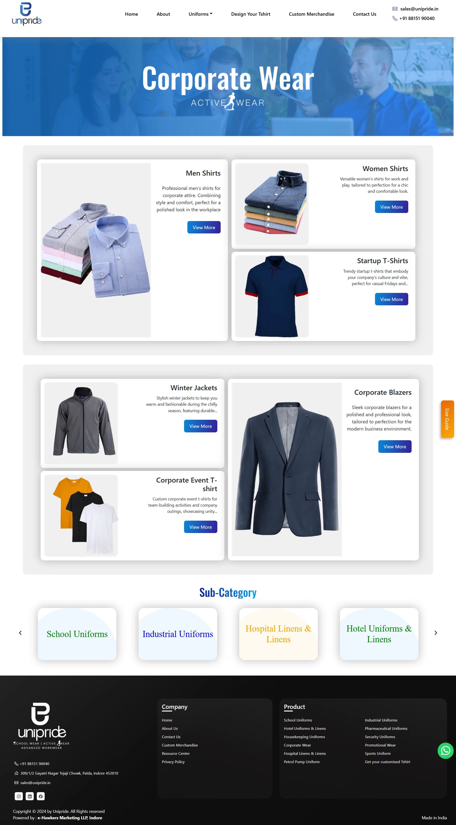 Unipride Portfolio Website screenshot 6