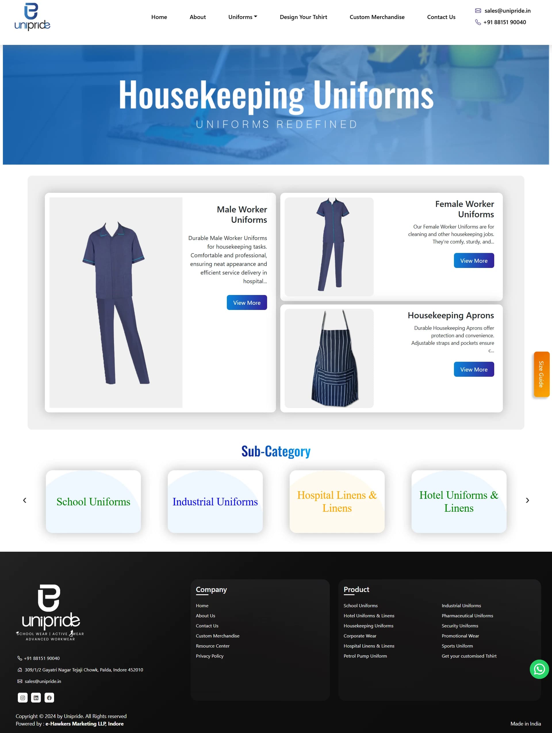 Unipride Portfolio Website screenshot 7